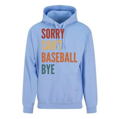 Sorry CanT Baseball Bye Unisex Surf Hoodie