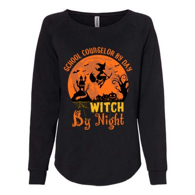 School Counselor By Day Witch By Night Halloween Costume Cute Gift Womens California Wash Sweatshirt