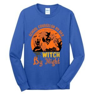 School Counselor By Day Witch By Night Halloween Costume Cute Gift Tall Long Sleeve T-Shirt