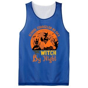 School Counselor By Day Witch By Night Halloween Costume Cute Gift Mesh Reversible Basketball Jersey Tank