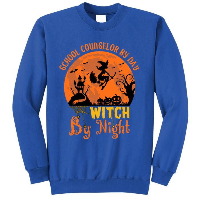 School Counselor By Day Witch By Night Halloween Costume Cute Gift Tall Sweatshirt