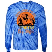 School Counselor By Day Witch By Night Halloween Costume Cute Gift Tie-Dye Long Sleeve Shirt