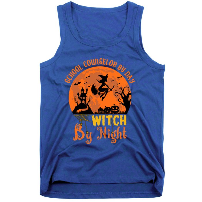 School Counselor By Day Witch By Night Halloween Costume Cute Gift Tank Top