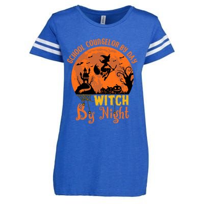 School Counselor By Day Witch By Night Halloween Costume Cute Gift Enza Ladies Jersey Football T-Shirt