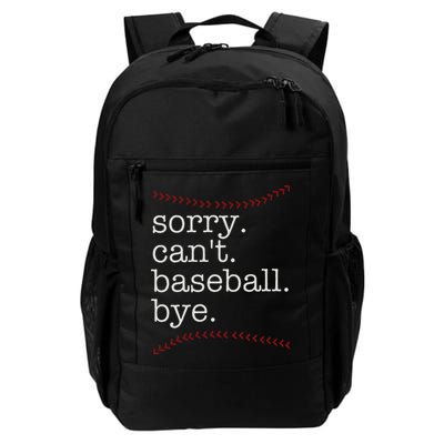 Sorry Can't Baseball Bye Backpack