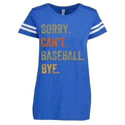 Sorry. Can't. Baseball. Bye. Retro Vintage quotes Enza Ladies Jersey Football T-Shirt