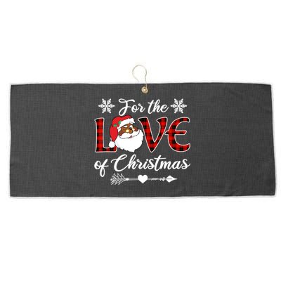 Santa Claus Black Xmas Santa Afro African American Proud Cool Gift Large Microfiber Waffle Golf Towel