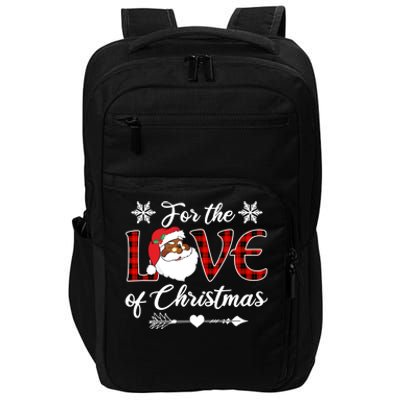 Santa Claus Black Xmas Santa Afro African American Proud Gift Impact Tech Backpack