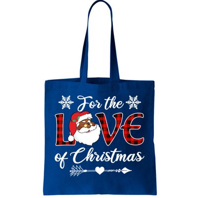 Santa Claus Black Xmas Santa Afro African American Proud Gift Tote Bag