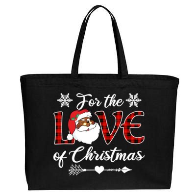 Santa Claus Black Xmas Santa Afro African American Proud Gift Cotton Canvas Jumbo Tote