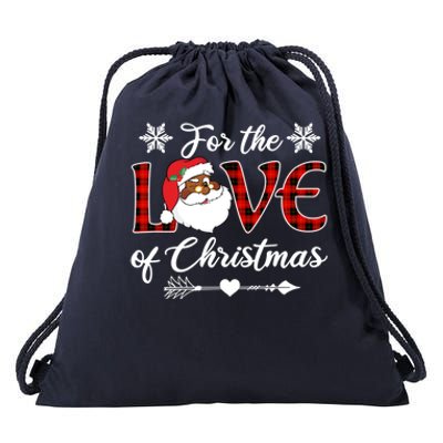 Santa Claus Black Xmas Santa Afro African American Proud Gift Drawstring Bag