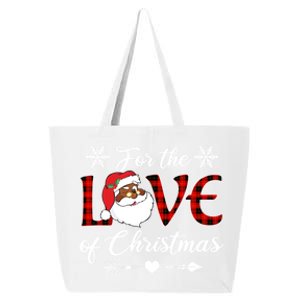 Santa Claus Black Xmas Santa Afro African American Proud Gift 25L Jumbo Tote