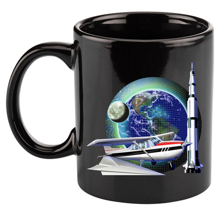 Science Club Blast Off 11oz C Handle Ceramic Mug