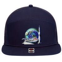Science Club Blast Off 7 Panel Mesh Trucker Snapback Hat