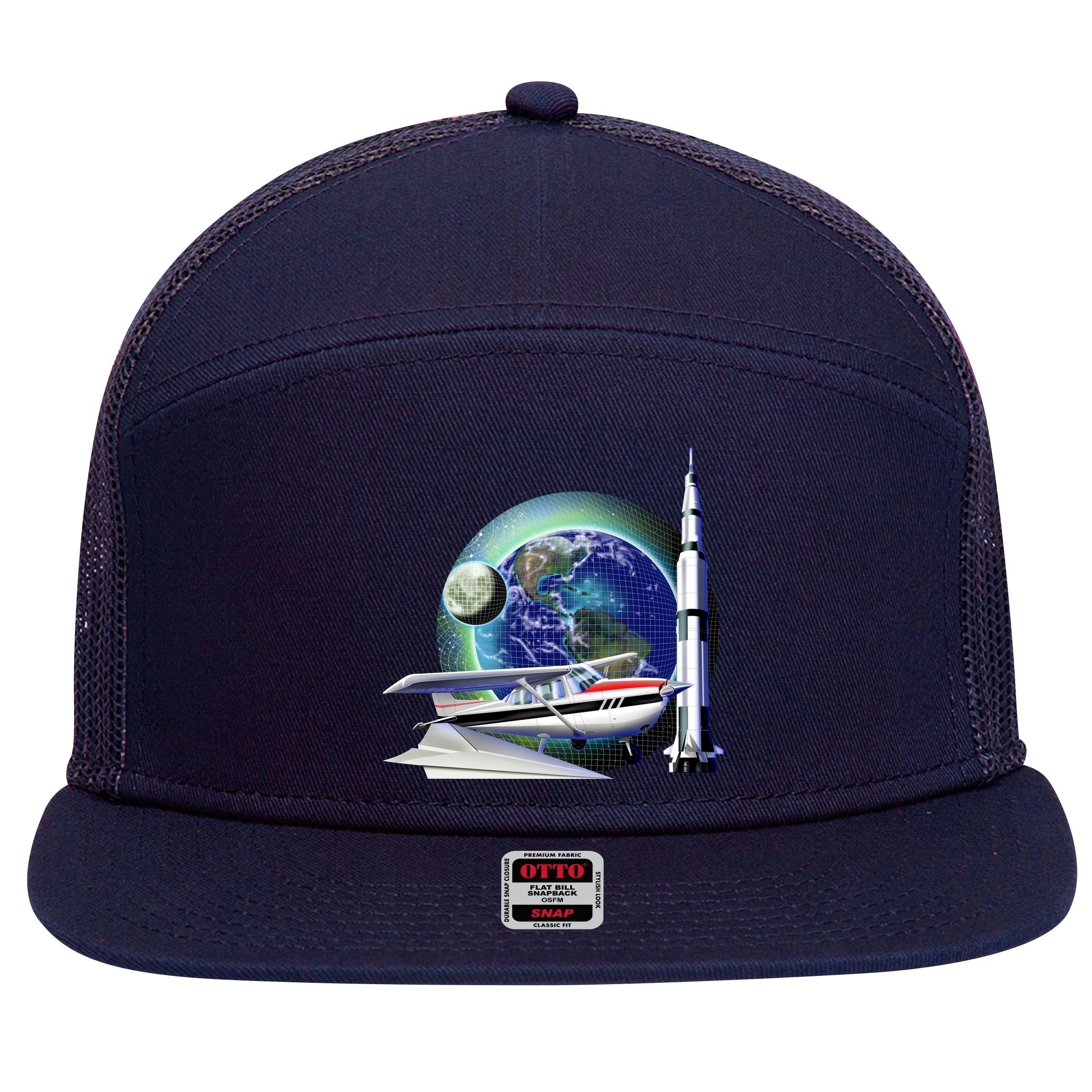 Science Club Blast Off 7 Panel Mesh Trucker Snapback Hat