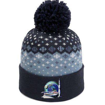 Science Club Blast Off The Baniff Cuffed Pom Beanie