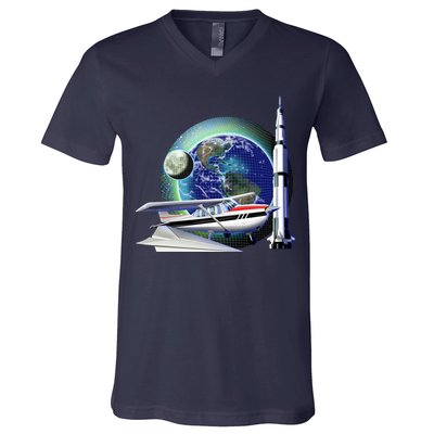 Science Club Blast Off V-Neck T-Shirt
