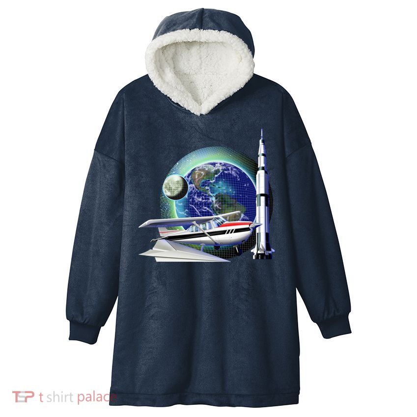 Science Club Blast Off Hooded Wearable Blanket