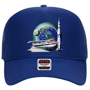 Science Club Blast Off High Crown Mesh Back Trucker Hat