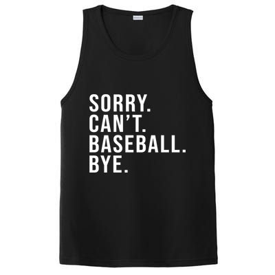 Sorry Can't Baseball Bye Funny Baseball Lover Game Day Vibes Gift PosiCharge Competitor Tank