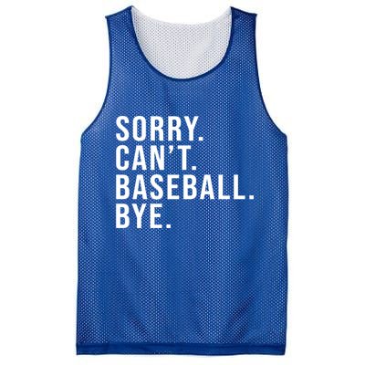 Sorry Can't Baseball Bye Funny Baseball Lover Game Day Vibes Gift Mesh Reversible Basketball Jersey Tank