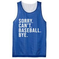Sorry Can't Baseball Bye Funny Baseball Lover Game Day Vibes Gift Mesh Reversible Basketball Jersey Tank