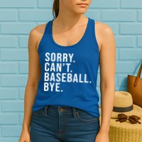 Sorry Can't Baseball Bye Funny Baseball Lover Game Day Vibes Gift Womens Tank Top
