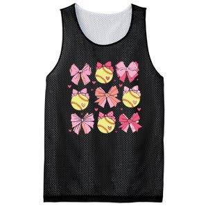 Softball Coquette Bow Softball Mom Mothers Day Mesh Reversible Basketball Jersey Tank