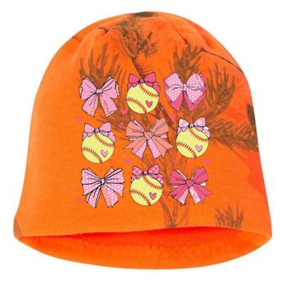 Softball Coquette Bow Softball Mom Mothers Day Kati - Camo Knit Beanie