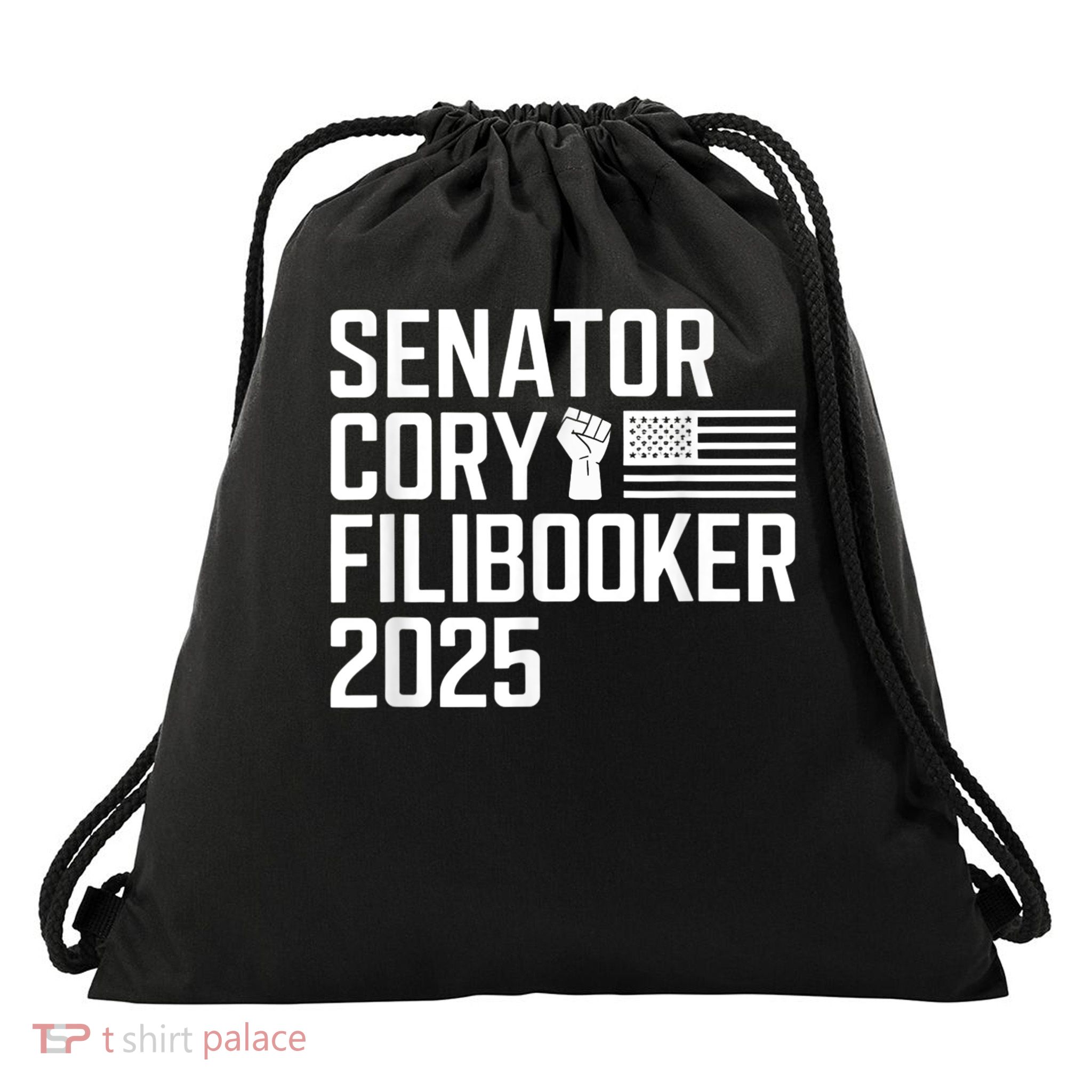 Senator Cory Booker Filibuster Cory FiliBooker New Jersey Drawstring Bag