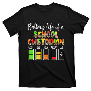 School Custodian Battery Life School Janitor T-Shirt