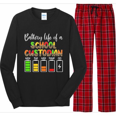 School Custodian Battery Life School Janitor Long Sleeve Pajama Set