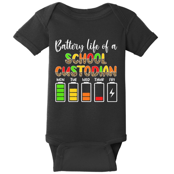 School Custodian Battery Life School Janitor Baby Bodysuit