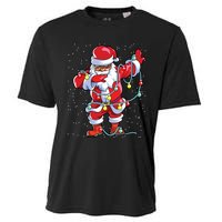 Santa Claus Black Christmas Afro African American Xmas Cooling Performance Crew T-Shirt