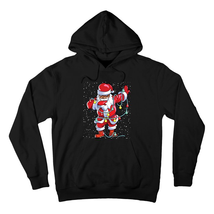 Santa Claus Black Christmas Afro African American Xmas Hoodie