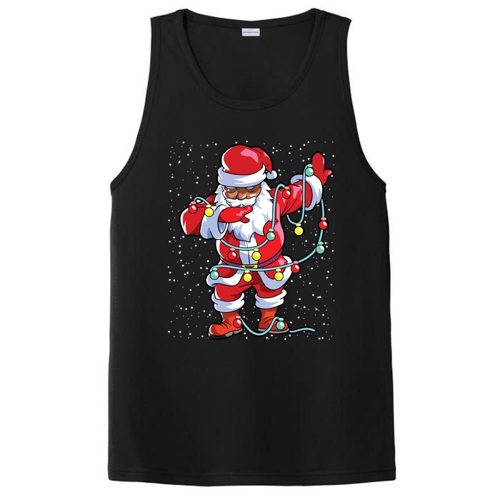 Santa Claus Black Christmas Afro African American Xmas PosiCharge Competitor Tank