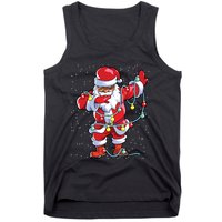 Santa Claus Black Christmas Afro African American Xmas Tank Top