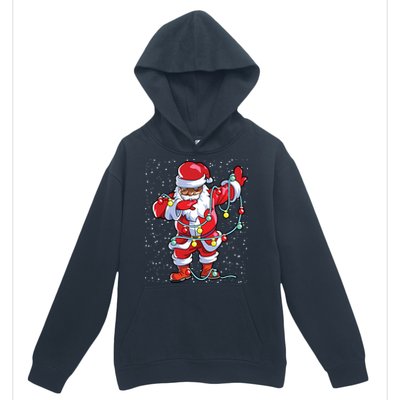 Santa Claus Black Christmas Afro African American Xmas Urban Pullover Hoodie