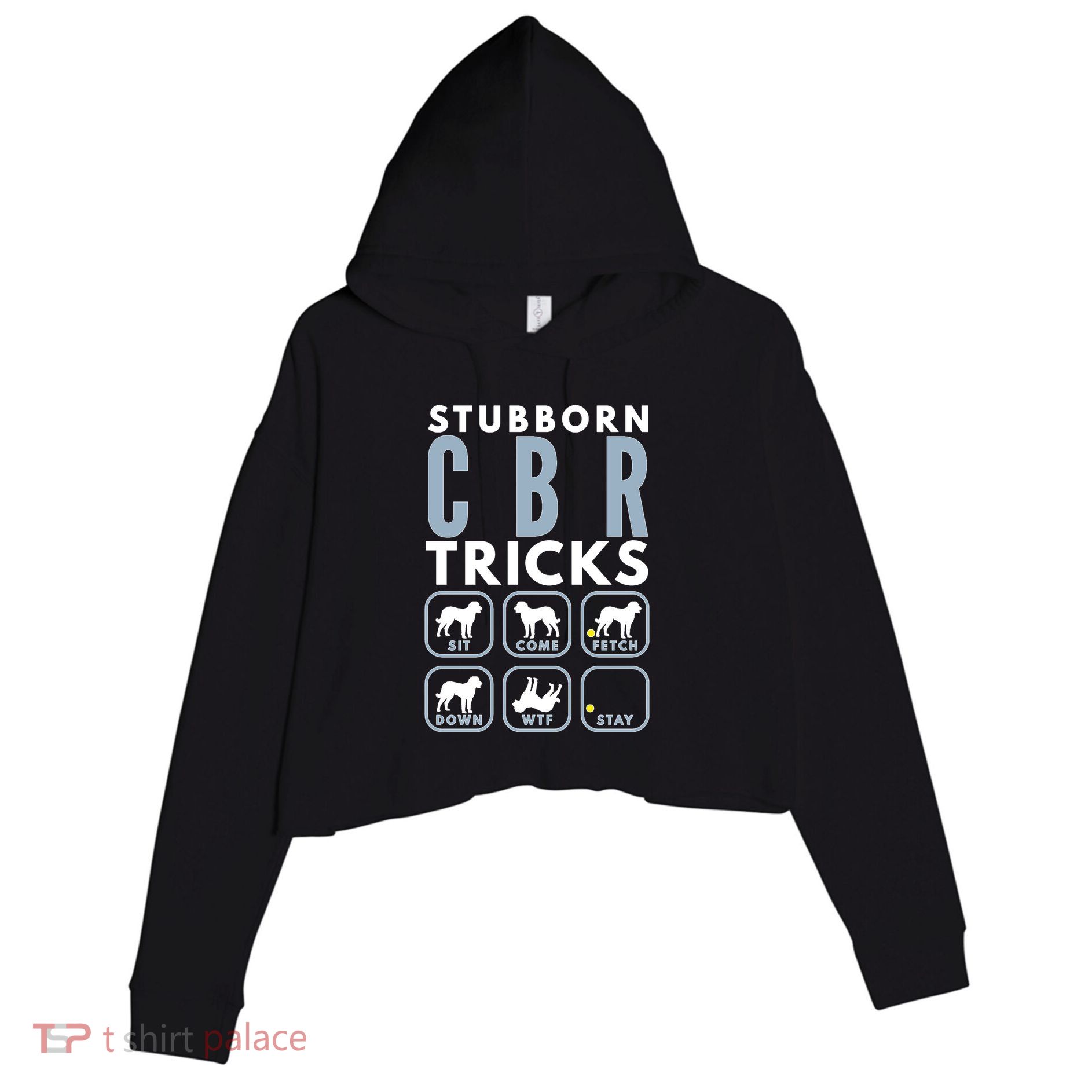 Stubborn Chesapeake Bay Retriever Tricks Dog Training Long Sleeve Crop Fleece Hoodie