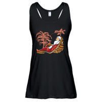 Santa Claus Beach Cocktail Christmas Ladies Essential Flowy Tank