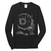 Space Celestial Bodies Sun Moon Boho Luna Solar Astronomy Tall Long Sleeve T-Shirt