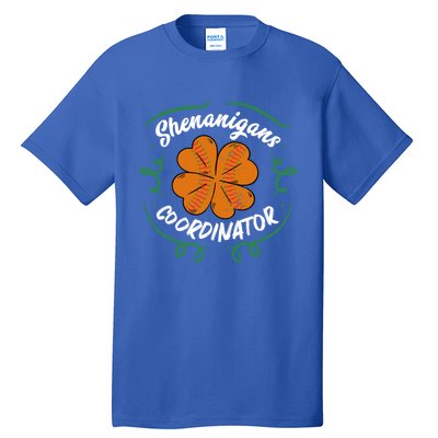 Shenanigans Coordinator Basketball Shamrock St Patricks Day Gift Tall T-Shirt