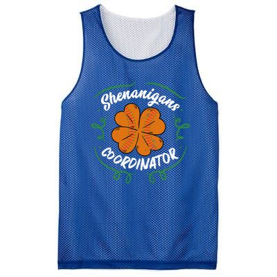 Shenanigans Coordinator Basketball Shamrock St Patricks Day Gift Mesh Reversible Basketball Jersey Tank