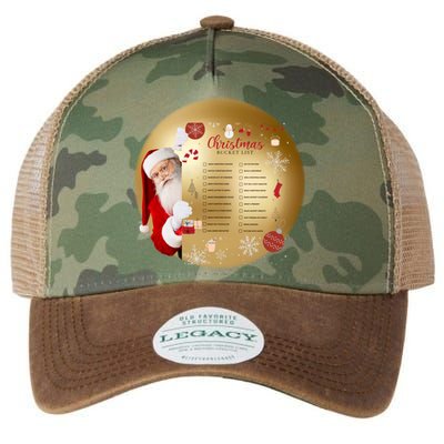 SantaS Christmas Bucket List Ornat Meaningful Gift Legacy Tie Dye Trucker Hat