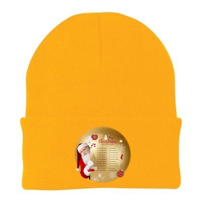 SantaS Christmas Bucket List Ornat Meaningful Gift Knit Cap Winter Beanie