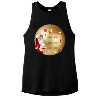 SantaS Christmas Bucket List Ornat Meaningful Gift Ladies PosiCharge Tri-Blend Wicking Tank