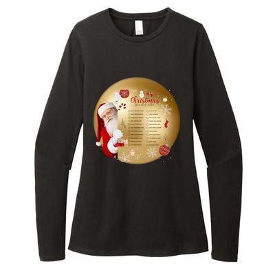 SantaS Christmas Bucket List Ornat Meaningful Gift Womens CVC Long Sleeve Shirt