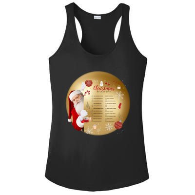 SantaS Christmas Bucket List Ornat Meaningful Gift Ladies PosiCharge Competitor Racerback Tank