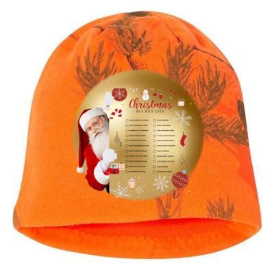 SantaS Christmas Bucket List Ornat Meaningful Gift Kati - Camo Knit Beanie