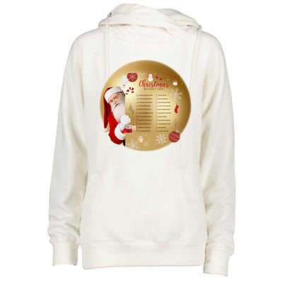 SantaS Christmas Bucket List Ornat Meaningful Gift Womens Funnel Neck Pullover Hood